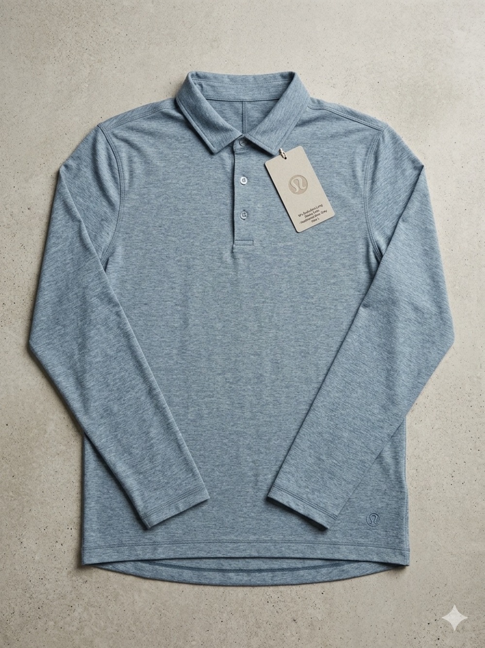 lululemon athletica Men’s Long-Sleeve Polo - Heather Green
